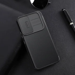 Nillkin Qin Cloth Pro Case etui Samsung Galaxy S23+ pokrowiec z klapką osłona na aparat niebieskie - Etui i futerały do telefonów - miniaturka - grafika 14