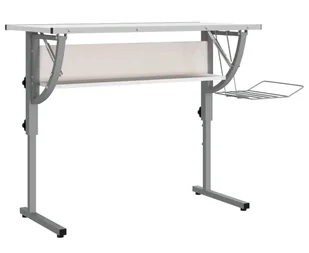 Elior Biało-szare metalowe biurko kreślarskie podnoszone N5-F82 - Biurka - miniaturka - grafika 1