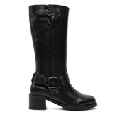 Kozaki damskie - Kozaki Bronx New-Camperos 14291-AA 01 Czarny - miniaturka - grafika 1