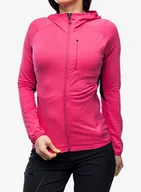 Bluzy sportowe damskie - Bluza rozpinana damska Salomon Essential Ltwarm FZ HD - beetroot purple - miniaturka - grafika 1
