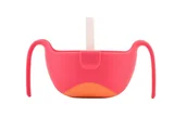 Miseczki i talerzyki dla dzieci - B.Box Miseczka ze słomką 12m+ : Kolor - Różowy - miniaturka - grafika 1