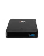 Obudowy i kieszenie na dyski twarde - Lindy 43331 obudowa do dysków twardych Obudowa HDD/SSD Czarny 2.5' - miniaturka - grafika 1