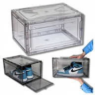 Pokrowce na ubrania - PUDEŁKO ORGANIZER POJEMNIK NA BUTY ZABAWKI AKCESORIA DO BIURA PRZEŹROCZYSTE - miniaturka - grafika 1