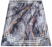 Dywany - Prostokątny ciemnoszary dywan z nowoczesną ramką W6-P26 - miniaturka - grafika 1