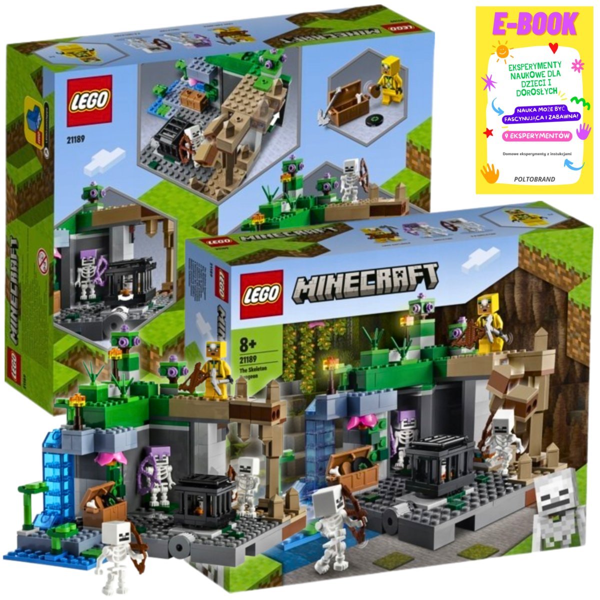 Lego Prezent Minecraft - Loch Szkieletów Klocki + Ebook