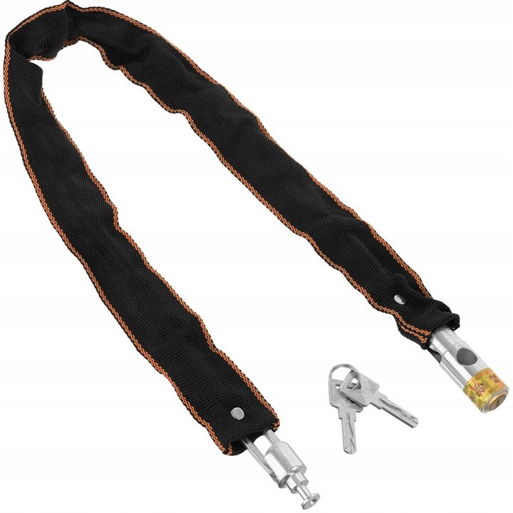 Sports Equipment RW19A BLOKADA ROWEROWA ŁAŃCUCH STALOWY ZAMEK CZARN uniwersalny V31AC-RW19A