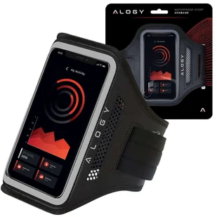 Alogy Etui do biegania WaterProof Sport ArmBand wodoodporna opaska na ramię do telefonu 6.5 cali Czarna 13861X1 - Etui i futerały do telefonów - miniaturka - grafika 17