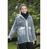 Kurtki jeździeckie - Płaszcz młodzieżowy przeciwdeszczowy, transparentny - HKM - miniaturka - grafika 1