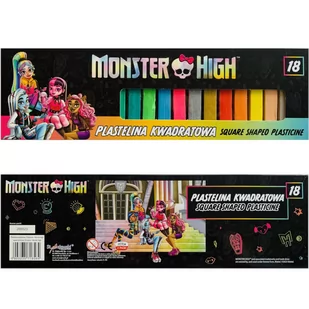 Plastelina Kwadratowa Zestaw 18 Sztuk Monster High - Masy plastyczne - miniaturka - grafika 1