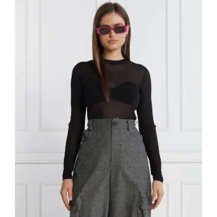 Patrizia Pepe Bluzka | Slim Fit - Bluzki damskie - miniaturka - grafika 1