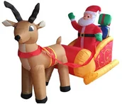 Place zabaw - Dekoracja dmuchana Gwiazdor w Saniach - 190 cm - 1 szt. - miniaturka - grafika 1