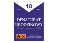 Gadżety na imprezę - Etykiety personalizowane na butelkę Denaturat - 9 szt. - miniaturka - grafika 1