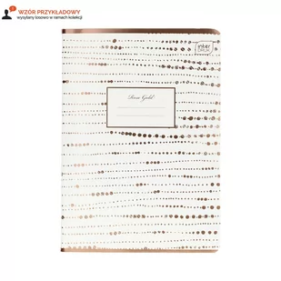 Zeszyt A5/80 kratka metallic Rose Gold Interdruk - Zeszyty szkolne - miniaturka - grafika 1