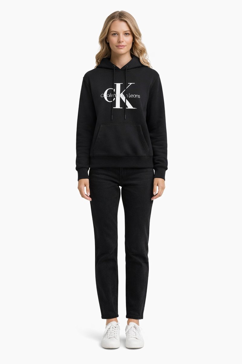 CALVIN KLEIN JEANS CZARNA BLUZA Z KAPTUREM Z LOGO XS 1I3A