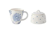 Cukiernice - Easy Life/Nuova R2S, cukiernica i dzbanuszek na mleko ELEGANCE BLUE/GOLD - miniaturka - grafika 1