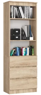 Elior Regał skandynawski do gabinetu sonoma dąb F6-M10 - Regały biurowe - miniaturka - grafika 1