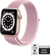 Akcesoria do smartwatchy - Crong Pasek sportowy Crong Nylon do Apple Watch 38/40mm (Powder Pink) - miniaturka - grafika 1