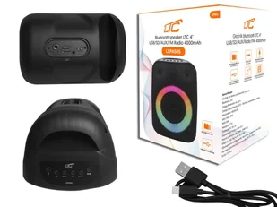 Głośnik bluetooth LTC RGB 4``  USB/SD/AUX/Radio FM  4000mAh - Głośniki przenośne - miniaturka - grafika 3
