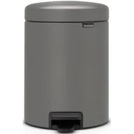 Kosze na śmieci - Brabantia Kosz na śmieci pedałowy NewIcon 5l mineral concrete grey 126284 - miniaturka - grafika 1