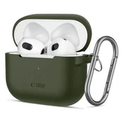 Akcesoria do słuchawek - Etui na słuchawki TECH-PROTECT Silicone Hook do Apple Airpods 3 Zielone - miniaturka - grafika 1