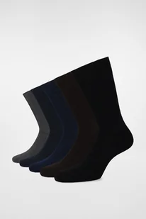 Zestaw 5 Par Wysokich Skarpet Gładkich PM9 - Skarpetki męskie - miniaturka - grafika 1