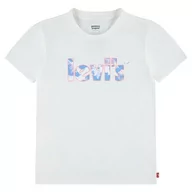 Koszulki dla dziewczynek - Levi'S Dziecięca koszulka Lvg Tie Dye Plakat Logo Ss Koszulka dziewczęca 2-8 lat, Biały alyssum, 8 lat - miniaturka - grafika 1