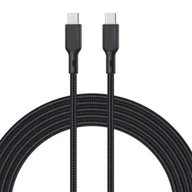Ładowarki do telefonów - Kabel Aukey CB-KCC101 USB-C do USB-C 1m (czarny) - miniaturka - grafika 1