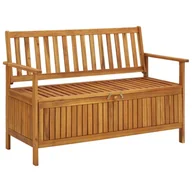 Ławki ogrodowe - Ławka ogrodowa ze schowkiem, 120 cm, lite drewno akacjowe - miniaturka - grafika 1