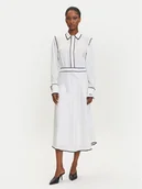 Sukienki - KARL LAGERFELD Sukienka koszulowa A3W13021 Écru Regular Fit - miniaturka - grafika 1