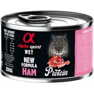 Mokra karma dla kotów - Alpha Spirit karma mokra dla kota Protein z szynką 200g - miniaturka - grafika 1
