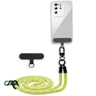 Pozostałe akcesoria do telefonów - Łańcuszek na telefon komórkowy Cadorabo do Nokia Lumia 1320 w kolorze ŻÓŁTYM - Etui na telefon komórkowy z regulowanym paskiem do zawieszenia na szyi - miniaturka - grafika 1