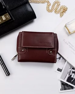 Skórzany, Średni Portfel Damski Z Systemem Rfid Lumarko! - Portfele - miniaturka - grafika 3