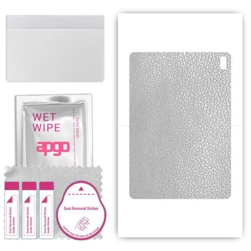 folia naklejka skórka strukturalna na TYŁ do HTC A103 - Skóra Srebrna - apgo SKINS