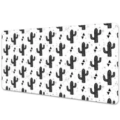 Podkładki na biurko - Mata z nadrukiem na biurko Czarne kaktusy 90x45 cm - miniaturka - grafika 1
