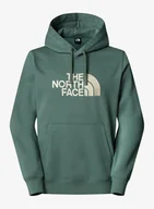 Bluzy sportowe męskie - Bluza z kapturem The North Face Drew Peak Pullover Hoodie - duck green/gravel - miniaturka - grafika 1
