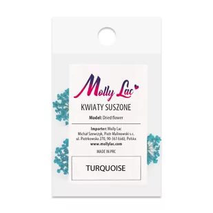 Mollylac Ozdoba Do Paznokci Suszone Kwiatki Turquise - Ozdoby do paznokci - miniaturka - grafika 4