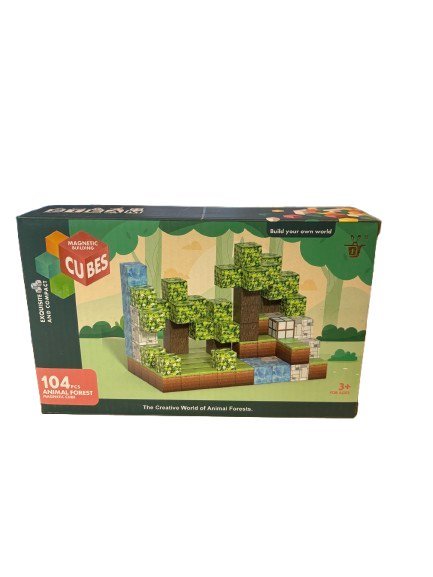 Klocki magnetyczne 3D kostki budowlane sześciany Pixele Zestaw 104 el.