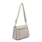 Torebki damskie - Stylowa Torebka Damska Beżowa Listonoszka LUIGISANTO z Paskiem - miniaturka - grafika 1