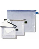 Teczki i skoroszyty - REXEL Teczka z siatki A4 z czarnym suwakiem - miniaturka - grafika 1