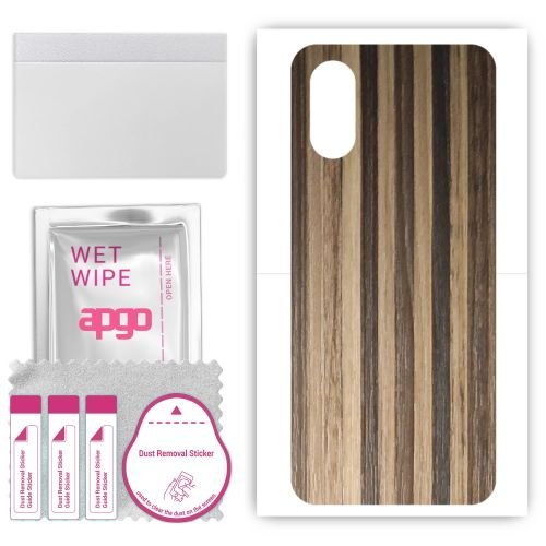 folia naklejka skórka strukturalna na TYŁ do Sony Xperia 1 VI - Drewno Paski Mix - apgo SKINS