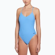 Stroje kąpielowe - Strój pływacki jednoczęściowy damski Nike Swoosh Link Y-Back - miniaturka - grafika 1