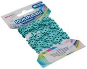 Pasmanteria - BREWIS Łańcuszek kwiatki skórzane niebieskie 1m Brewis KSL - miniaturka - grafika 1