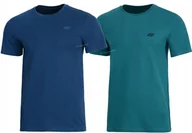 Koszulki męskie - 4F ZESTAW 2szt. MÄSKA KOSZULKA T-SHIRT 100% BAWEĹNA / rozm M - miniaturka - grafika 1