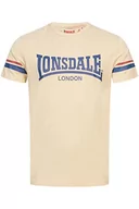 Koszulki męskie - Lonsdale T-shirt męski, regularny krój, CREICH, piaskowy/granatowy/czerwony, XL 117363 - miniaturka - grafika 1