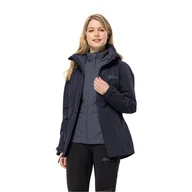 Kurtki damskie - Damska kurtka 3w1 Jack Wolfskin BERGLAND 3IN1 JKT W graphite - XS - miniaturka - grafika 1