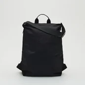 Plecaki - Reserved - Gładki plecak z uchwytem - Czarny - miniaturka - grafika 1