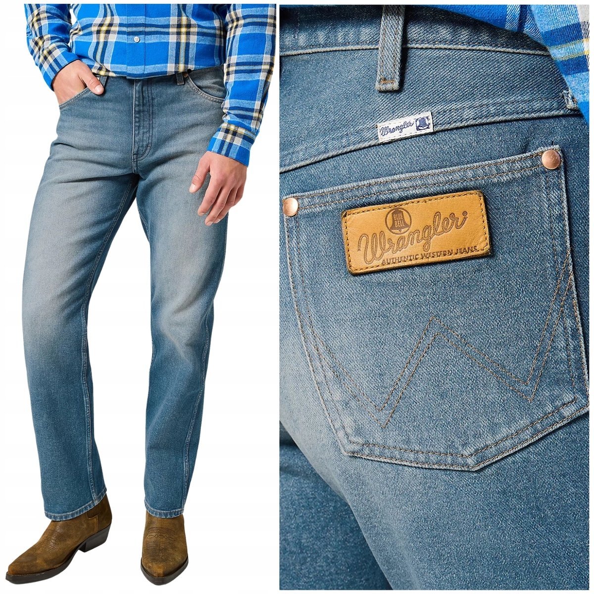 Wrangler 13MWZ Colt Cowboy Cut klasyczne proste spodnie jeansowe W38 L32