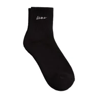Skarpetki męskie - Skarpety Unisex VANS Classic Script Half Crew Black (1 para) VN000QBJBLK1 L - miniaturka - grafika 1