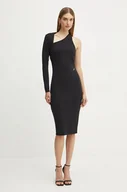 Sukienki - Karl Lagerfeld sukienka kolor czarny midi dopasowana 246W1315 - miniaturka - grafika 1