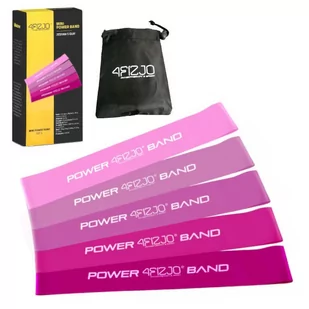Zestaw 5 Gum Do Ćwiczeń Mini Band 4FIZJO Fitness - Gumy, taśmy, ekspandery - miniaturka - grafika 1
